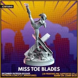 STL - Figura Miss Toe Blades