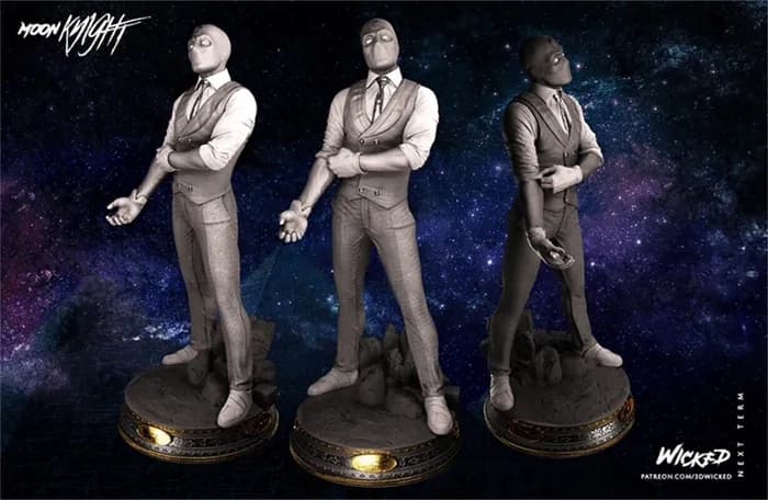 STL - Figura Moon Knight Estilo Traje