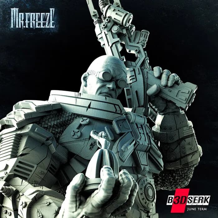 STL - Figura Mr Freeze render 3