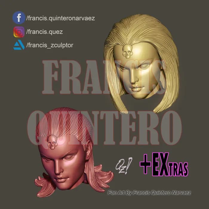 STL - Figura Mystique X Men 2 render 3