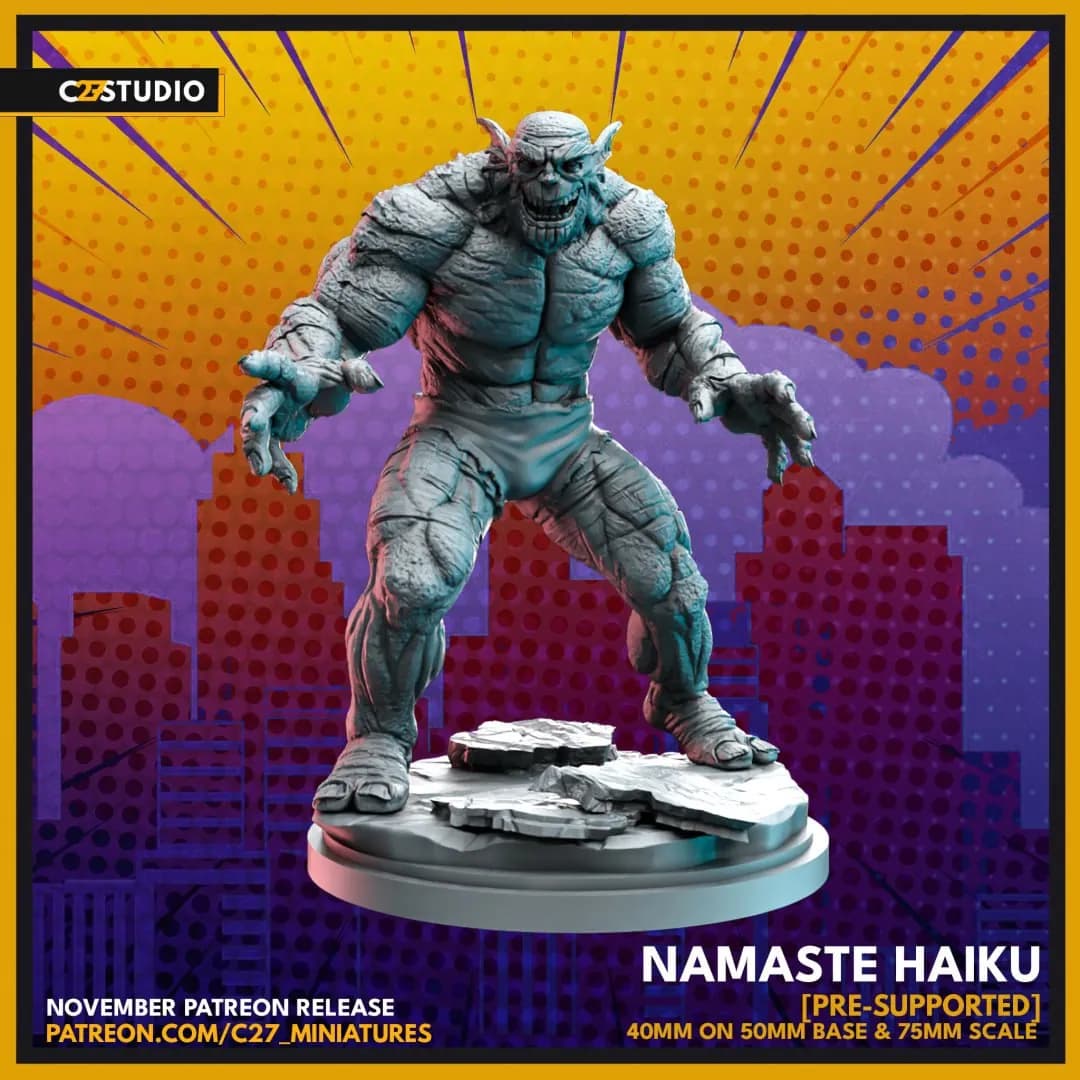 STL - Figura Namaste Haiku