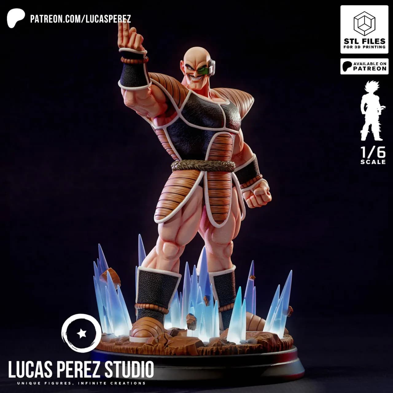 STL - Figura Nappa guerrero Saiyan