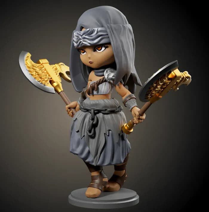 STL - Figura Nepheli Loux Elden Ring render 2
