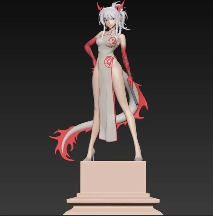 STL - Figura Nian Dragón oriental