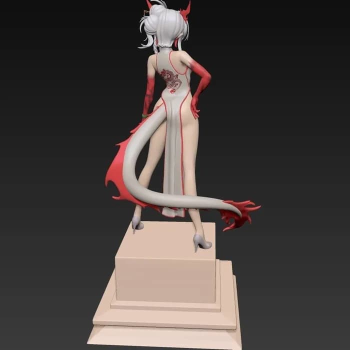 STL - Figura Nian Dragón oriental render 3