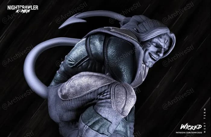 STL - Figura Nightcrawler render 2