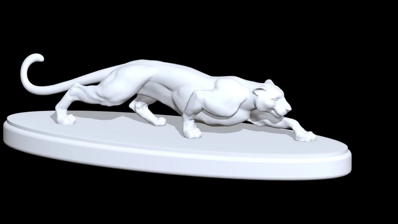 STL - figura pantera sigilosa