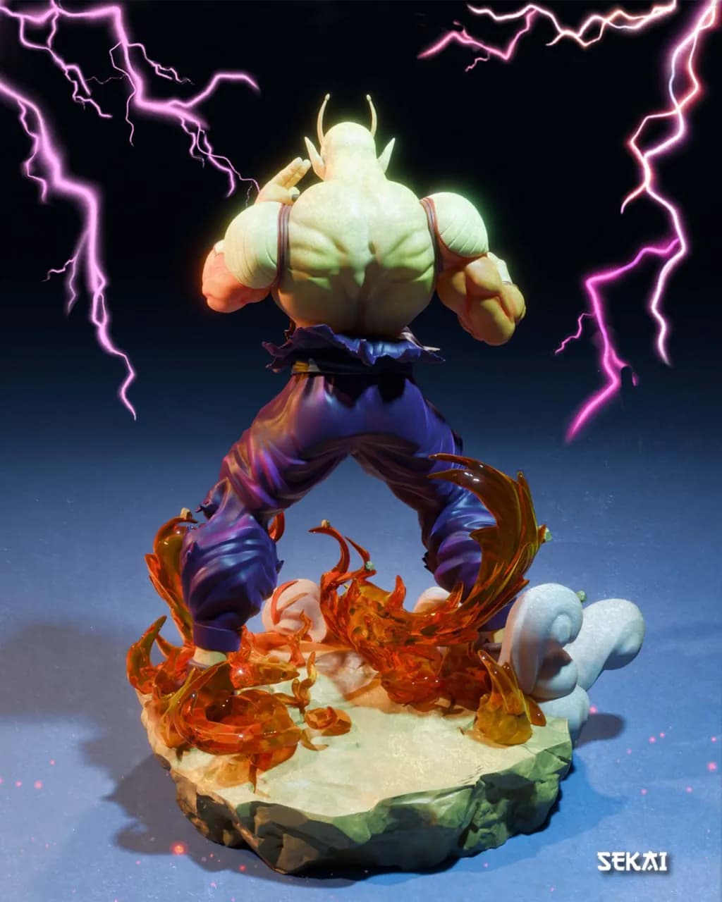 STL - Figura Piccolo Orange Saiyan render 3
