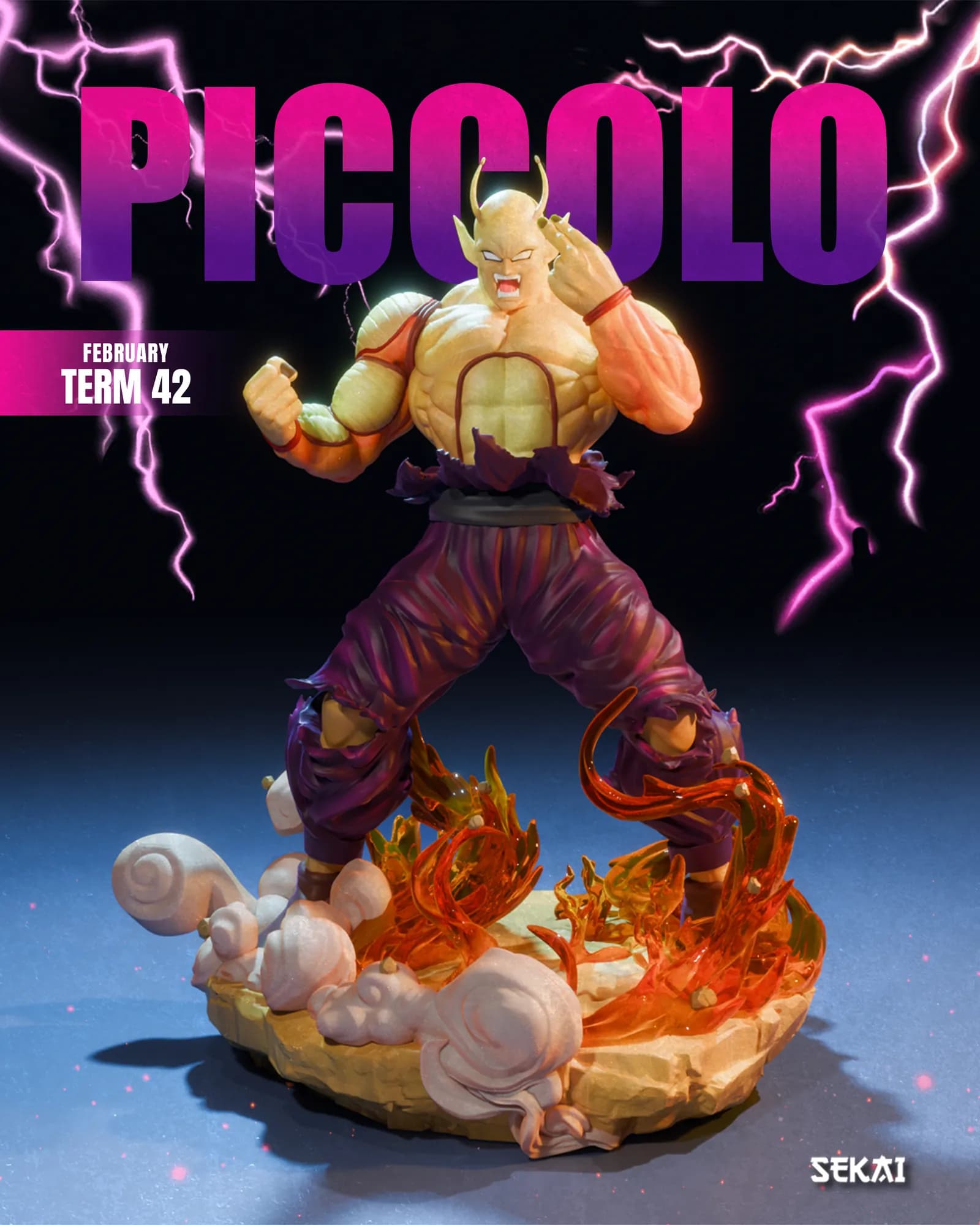 STL - Figura Piccolo Orange Saiyan render 4