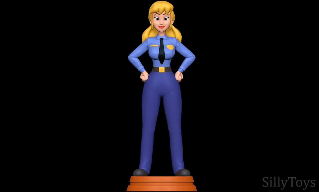 STL - figura policial caricaturesca