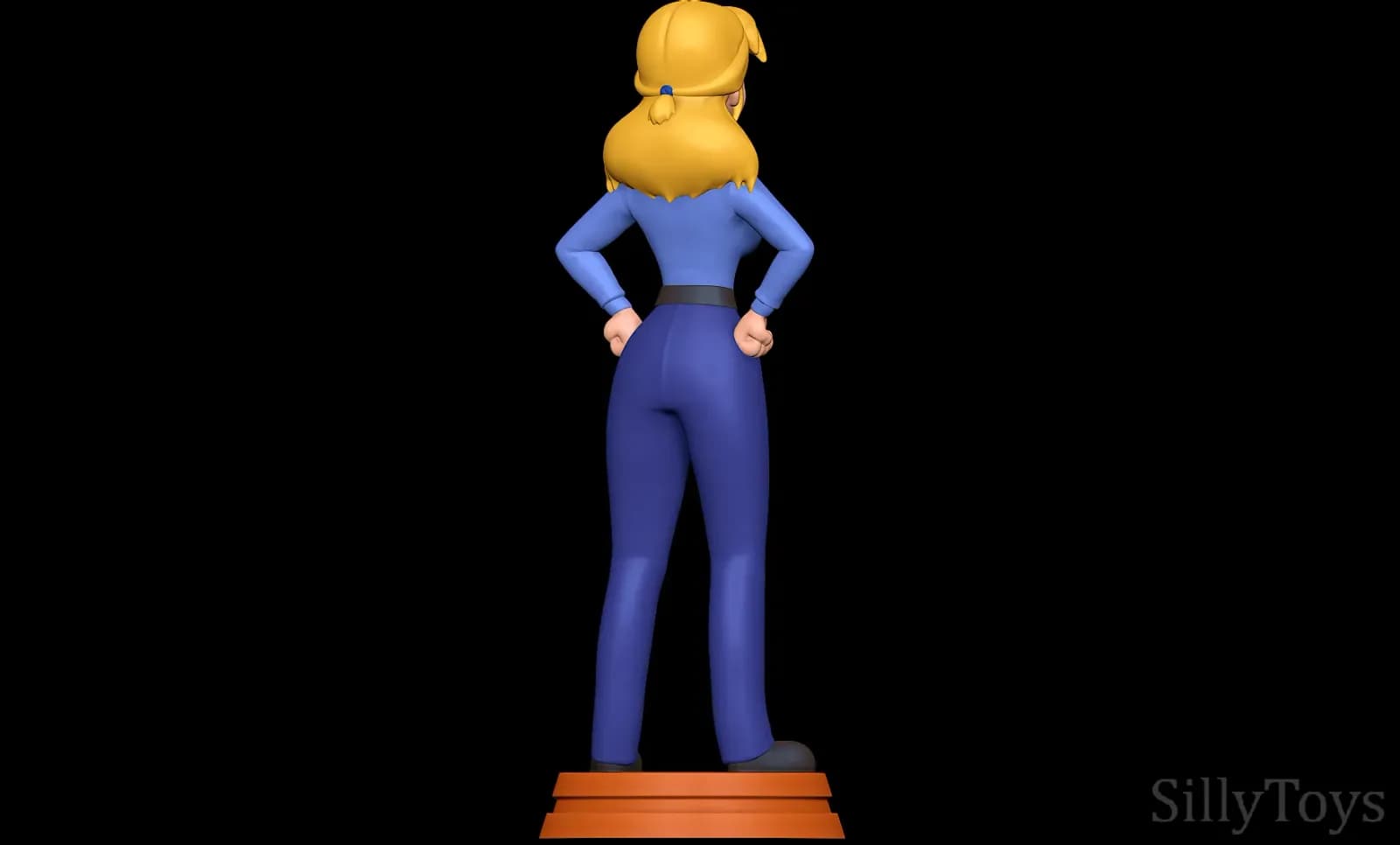 STL - figura policial caricaturesca render 2