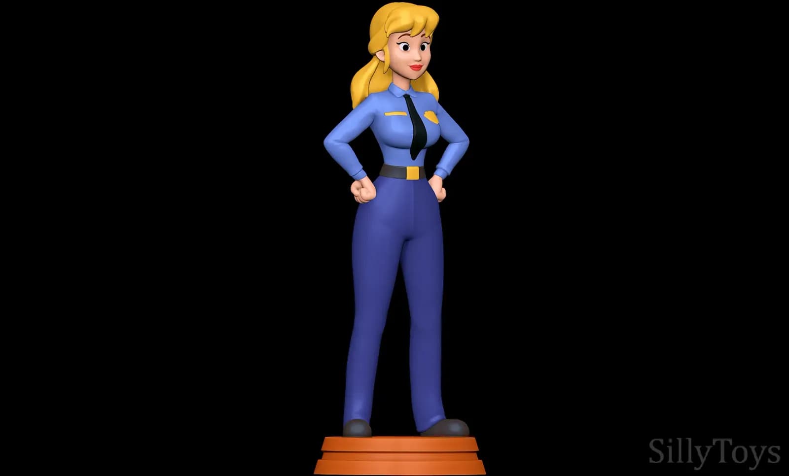 STL - figura policial caricaturesca render 5