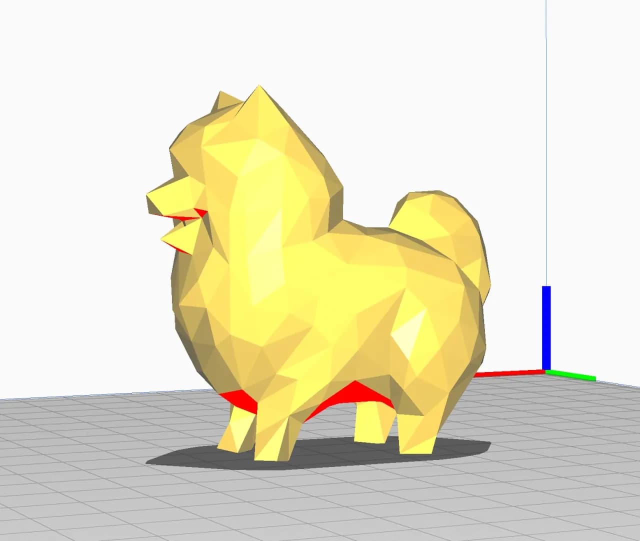 STL - Figura Pomerania Low Poly 2