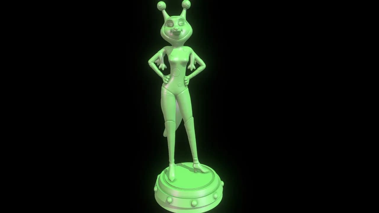 STL - Figura Porsha Crystal Alien Suit