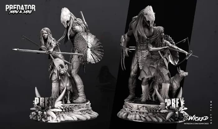 STL - Figura Predator Naru Y Sarii