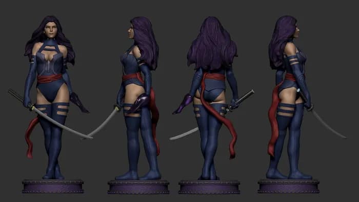 STL - Figura Psylocke de X Men