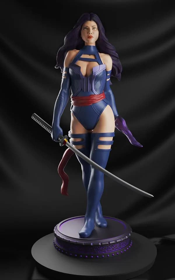 STL - Figura Psylocke Estilo Psíquico