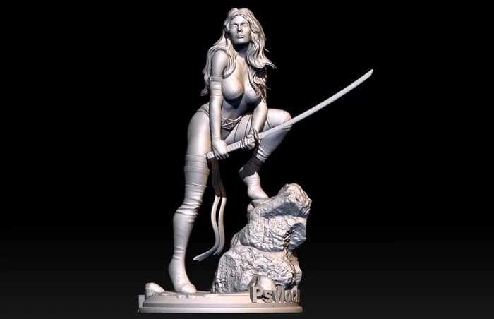STL - Figura Psylocke Samurai