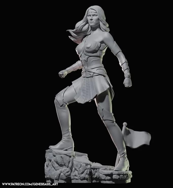 STL - Figura Queen Maeve render 4