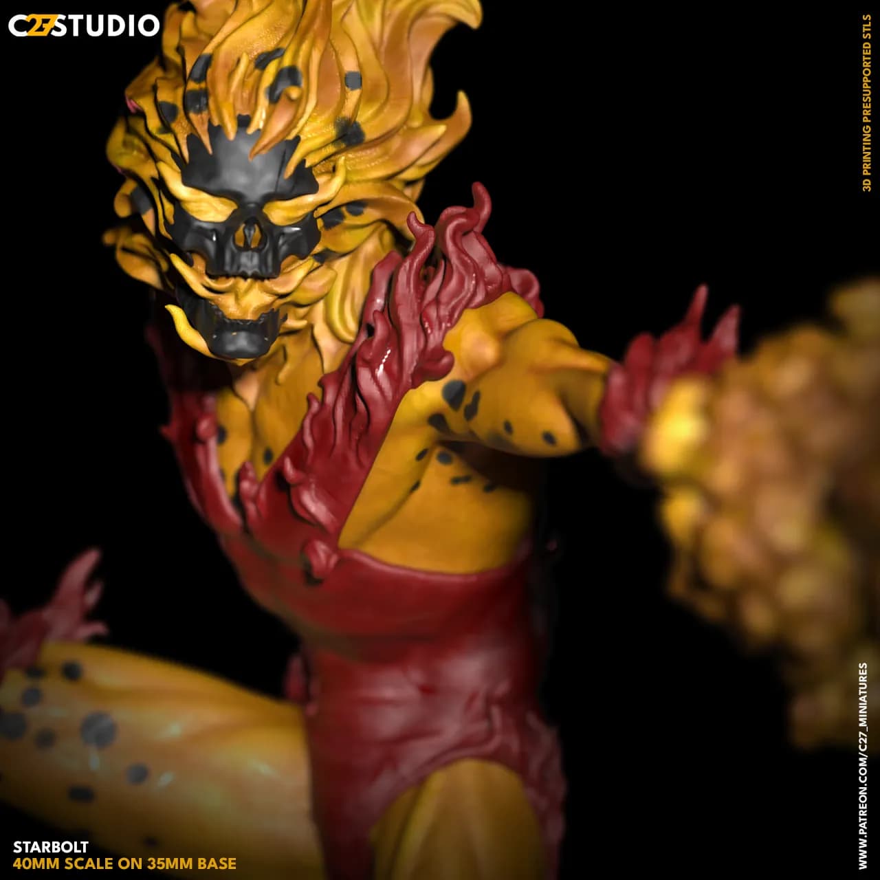 STL - Figura radiante de demonio render 2