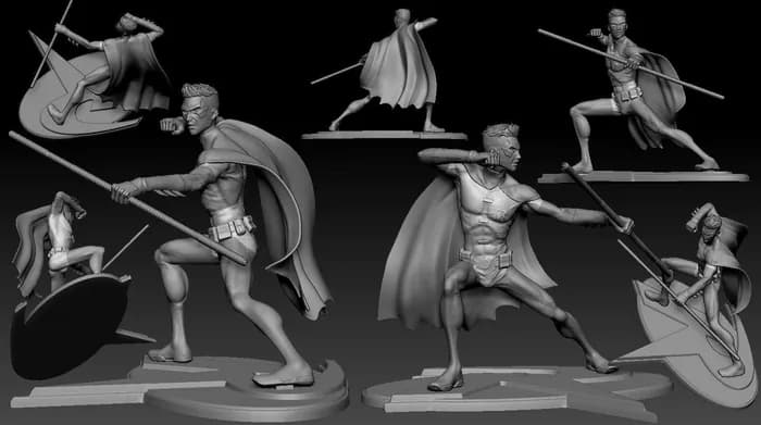 STL - Figura Robin (Tim Drake) render 2