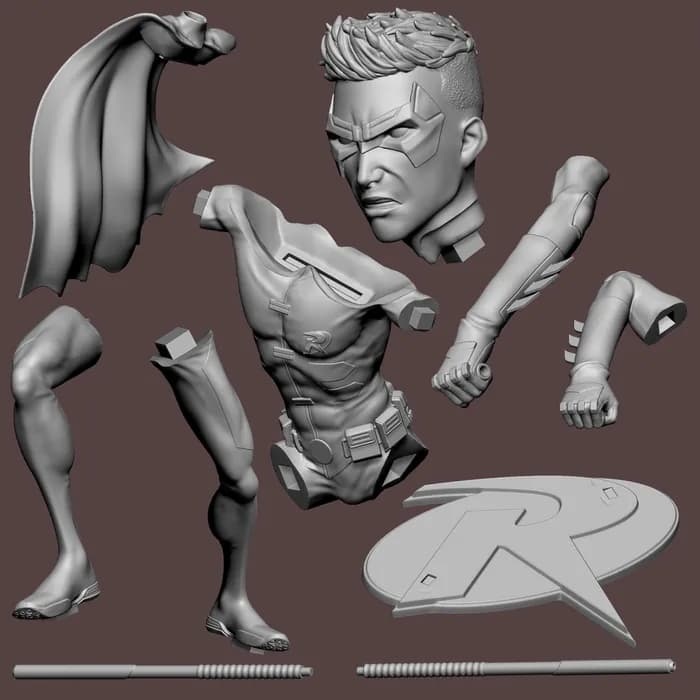 STL - Figura Robin (Tim Drake) render 4
