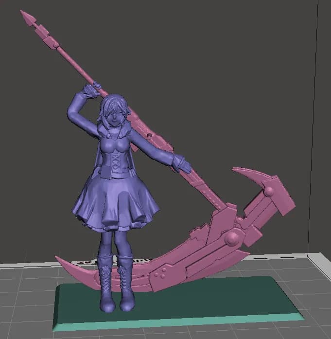 STL - Figura Ruby Rose RWBY render 4