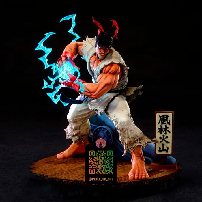 STL - Figura Ryu Hadoken