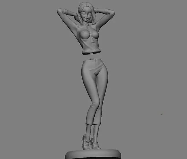 STL - Figura Sam de Samsung render 4