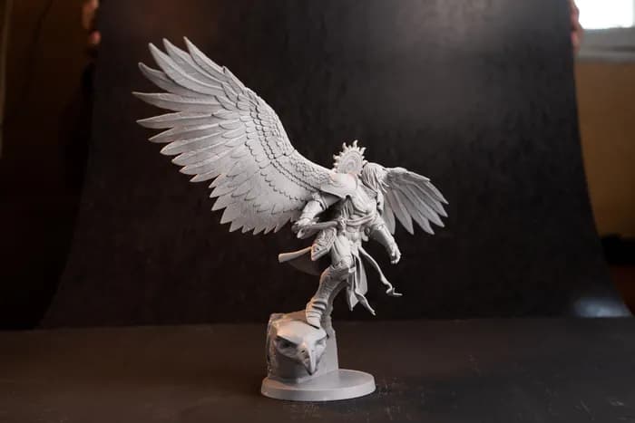 STL - Figura Sanguinius Guerrero Alado render 4