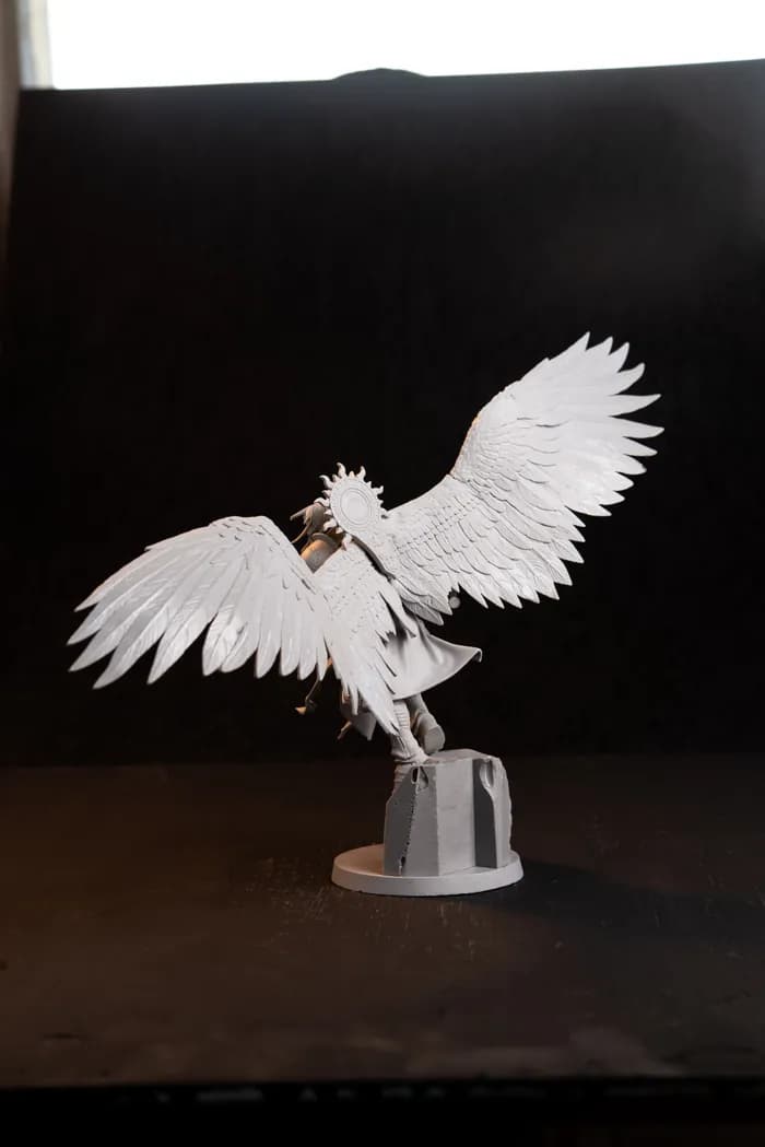 STL - Figura Sanguinius Guerrero Alado render 5