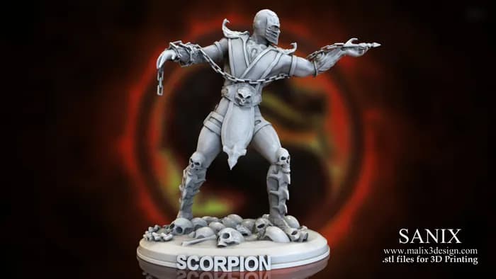 STL - Figura Scorpion Mortal Kombat