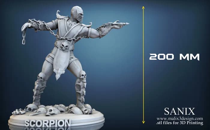 STL - Figura Scorpion Mortal Kombat