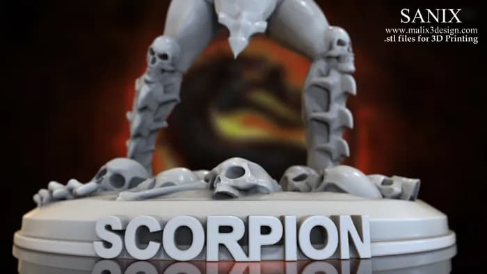 STL - Figura Scorpion Mortal Kombat