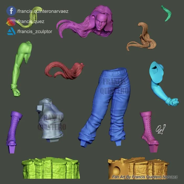 STL - Figura She Hulk render 3