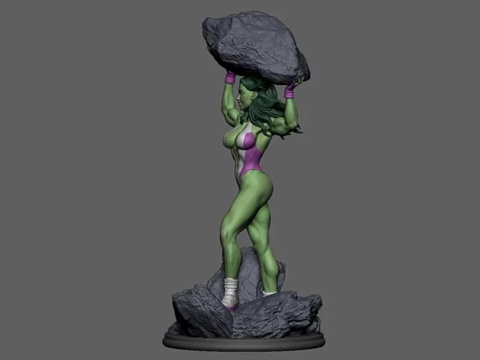STL - Figura She Hulk 2 render 2