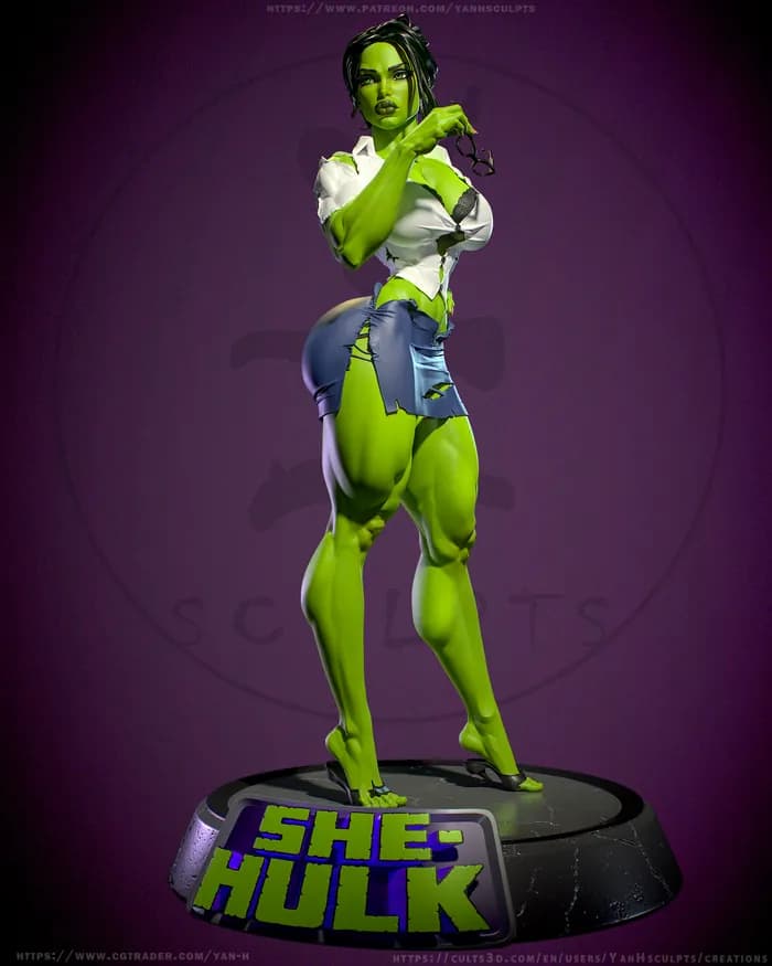 STL - Figura She Hulk 5 render 3