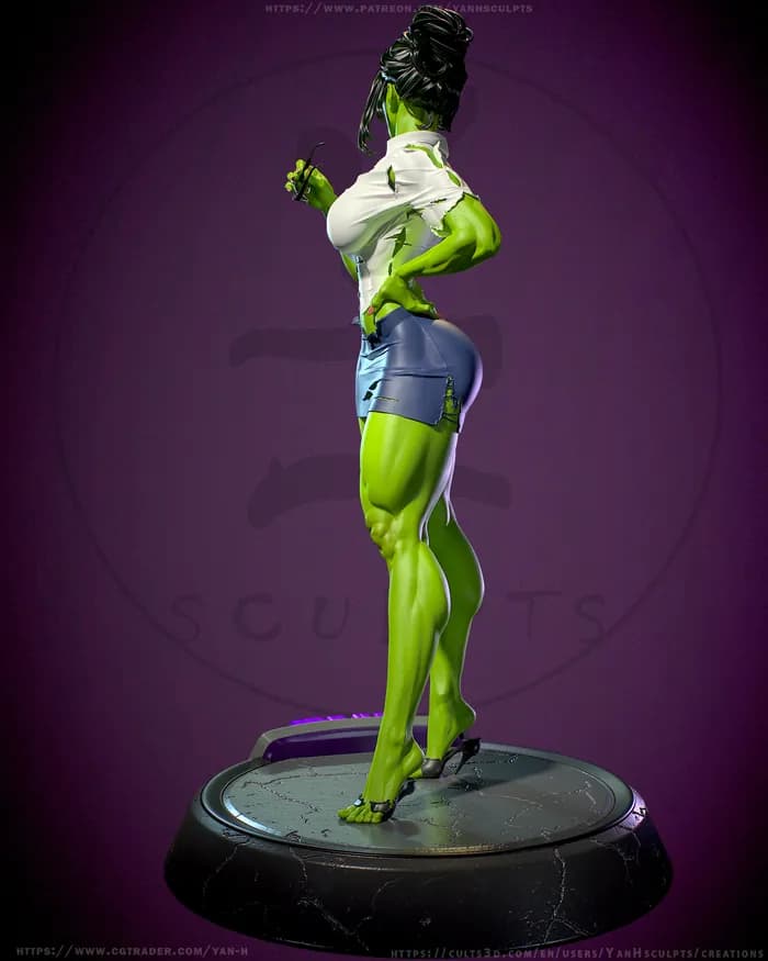 STL - Figura She Hulk 5 render 5