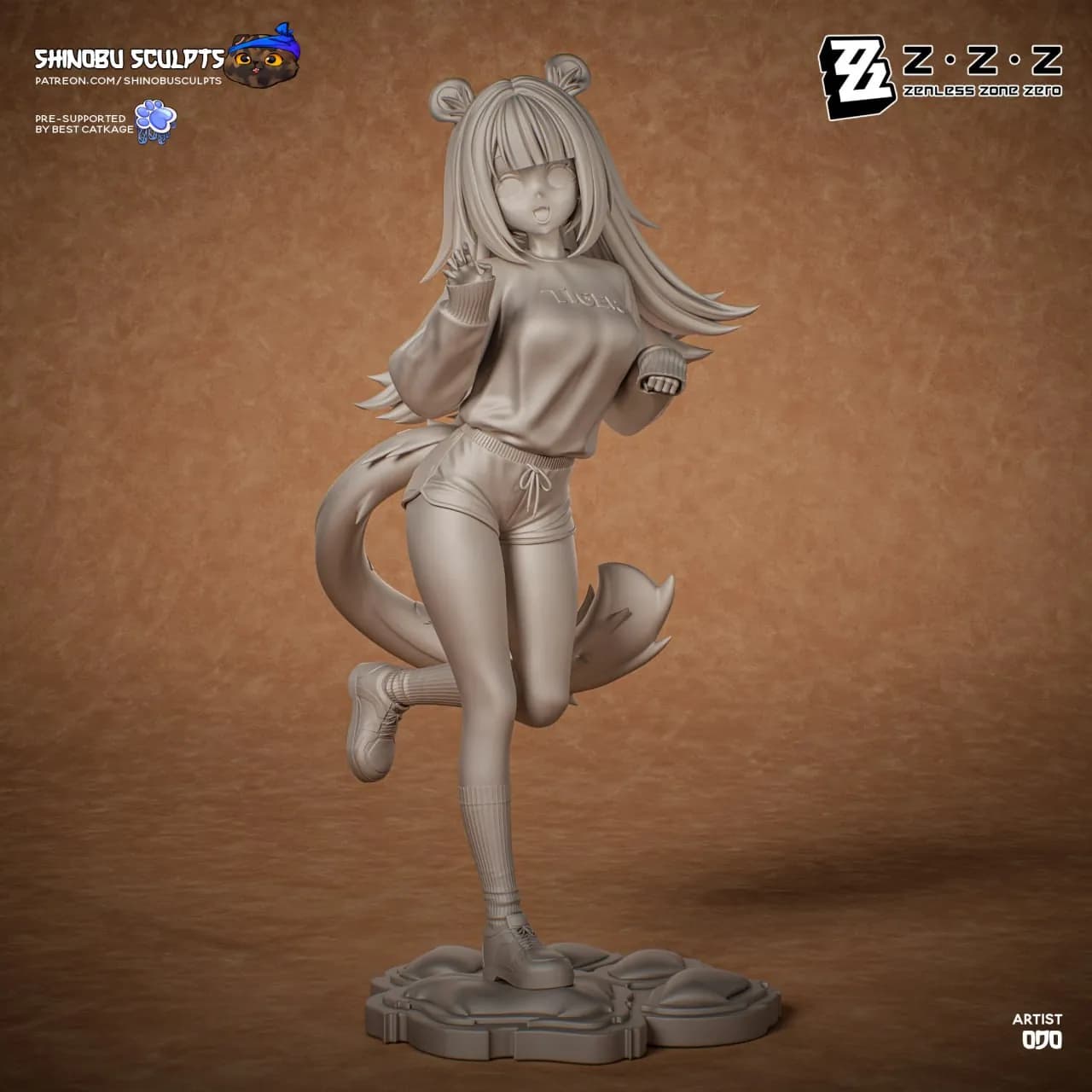 STL - Figura Shinobu Ju Fufu render 5