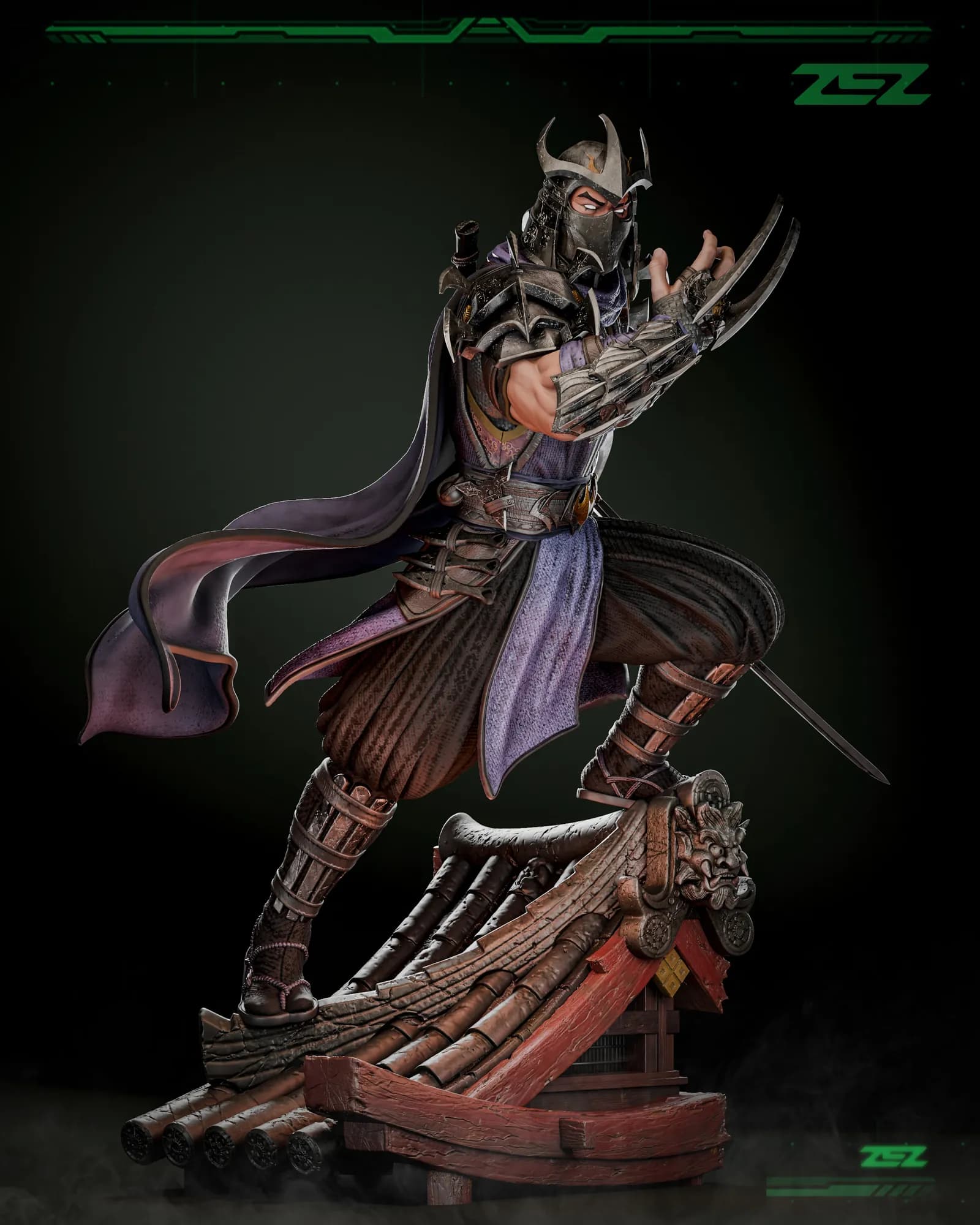STL - Figura Shredder Busto render 3