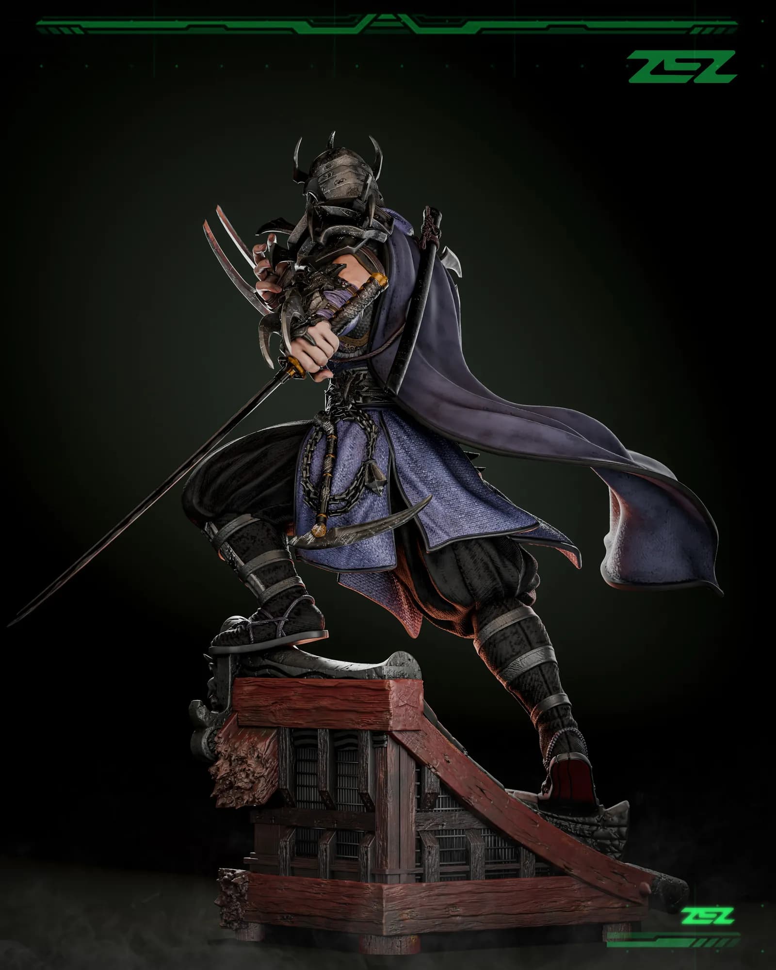 STL - Figura Shredder Busto render 4
