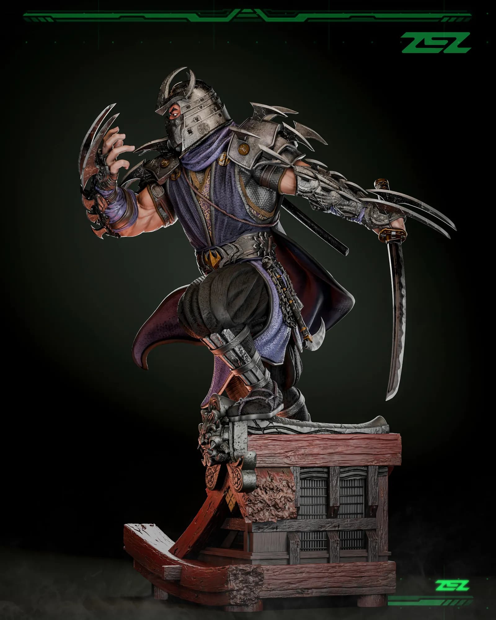 STL - Figura Shredder Busto render 5