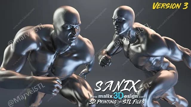STL - Figura Silver Surfer render 2