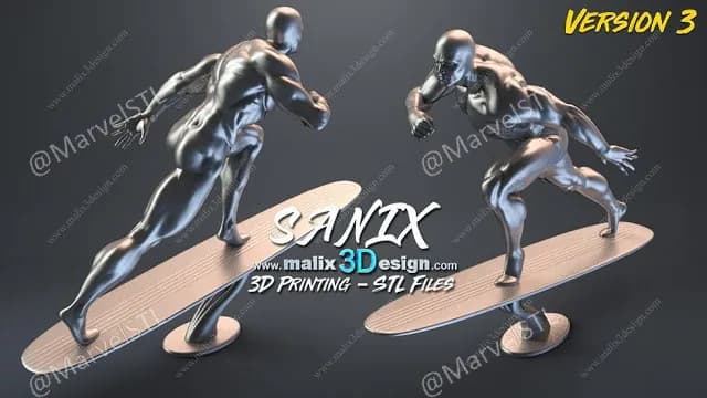 STL - Figura Silver Surfer render 3