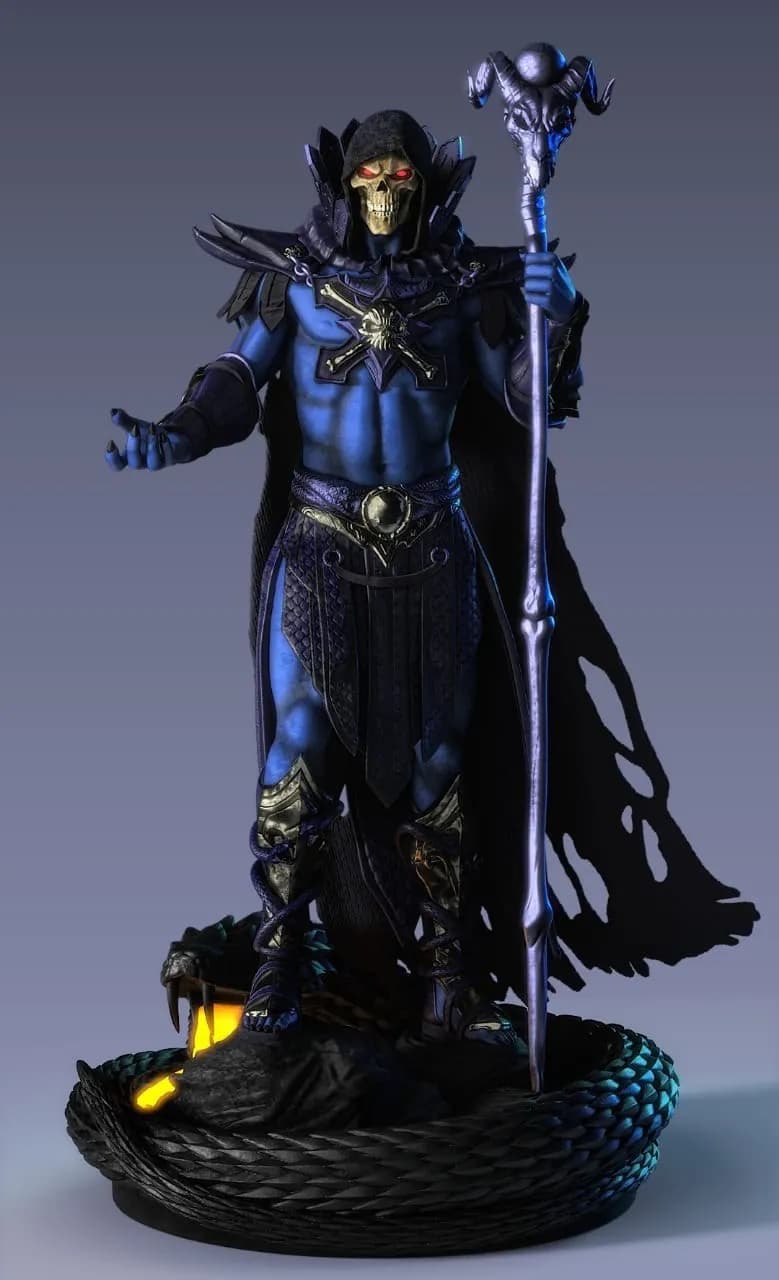STL - Figura Skeletor con Bastón