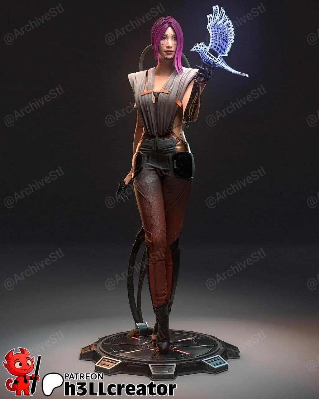 STL - Figura Songbird Cyberpunk