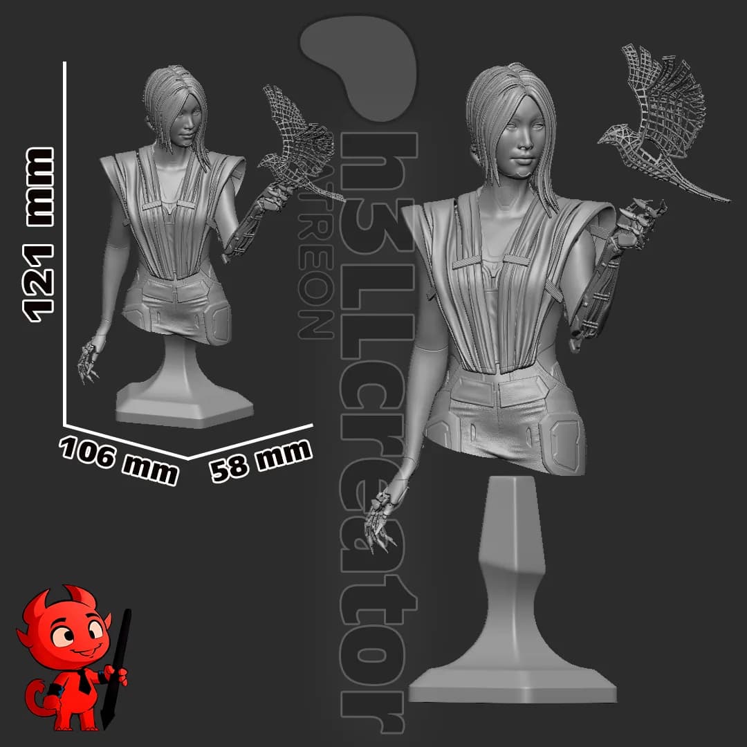 STL - Figura Songbird Cyberpunk