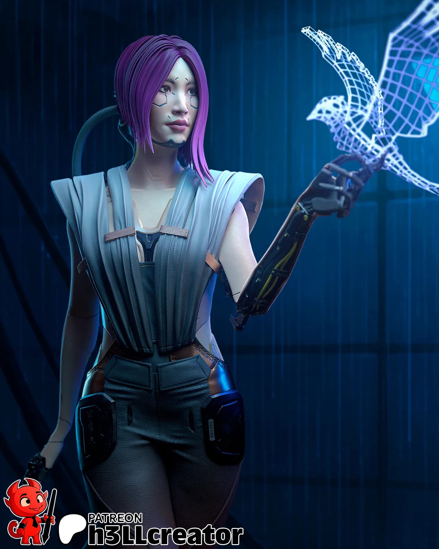 STL - Figura Songbird Cyberpunk