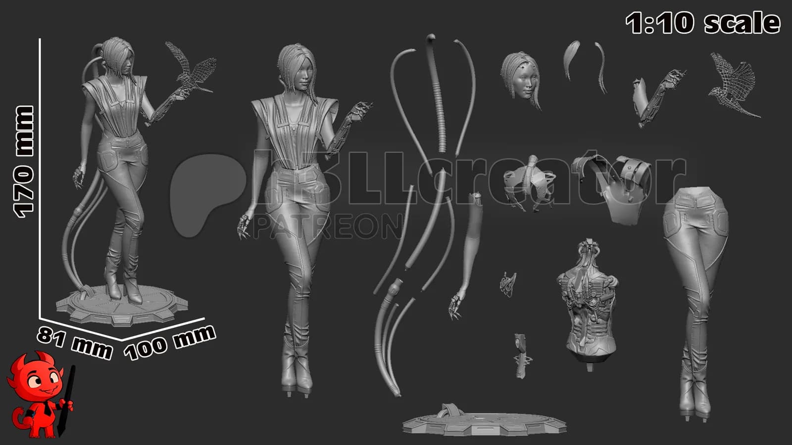 STL - Figura Songbird Cyberpunk