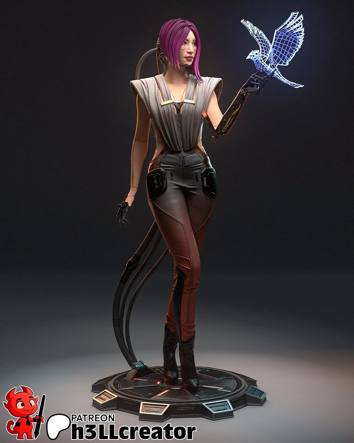 STL - Figura Songbird Cyberpunk